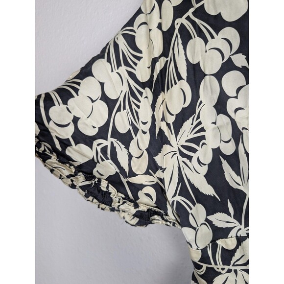 Tibi Black and Cream Floral Mini Dress - Picture 4 of 7